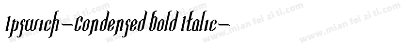 Ipswich-Condensed Bold Italic字体转换